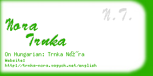 nora trnka business card